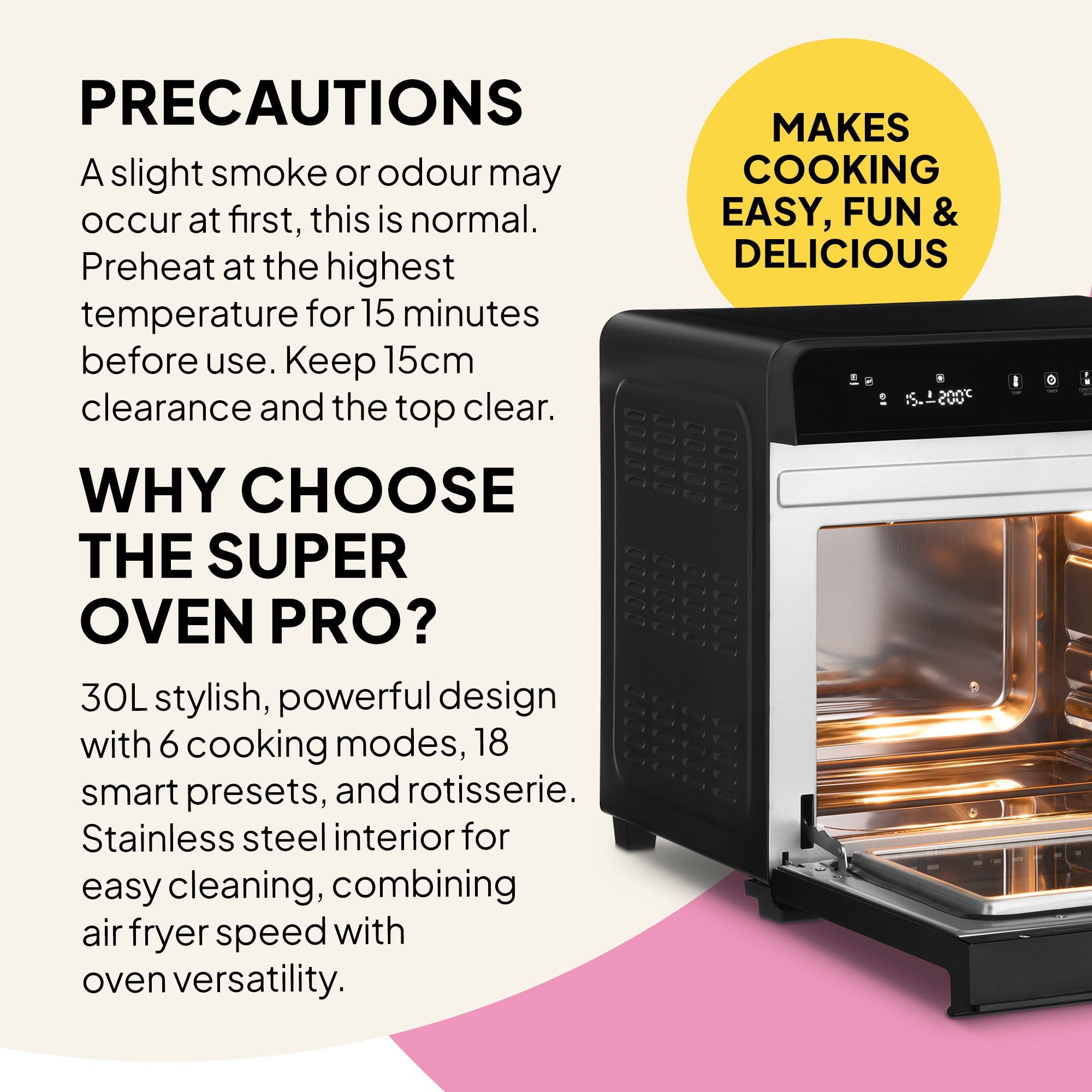 Super Oven Pro - 30L Digital Air Fryer Oven