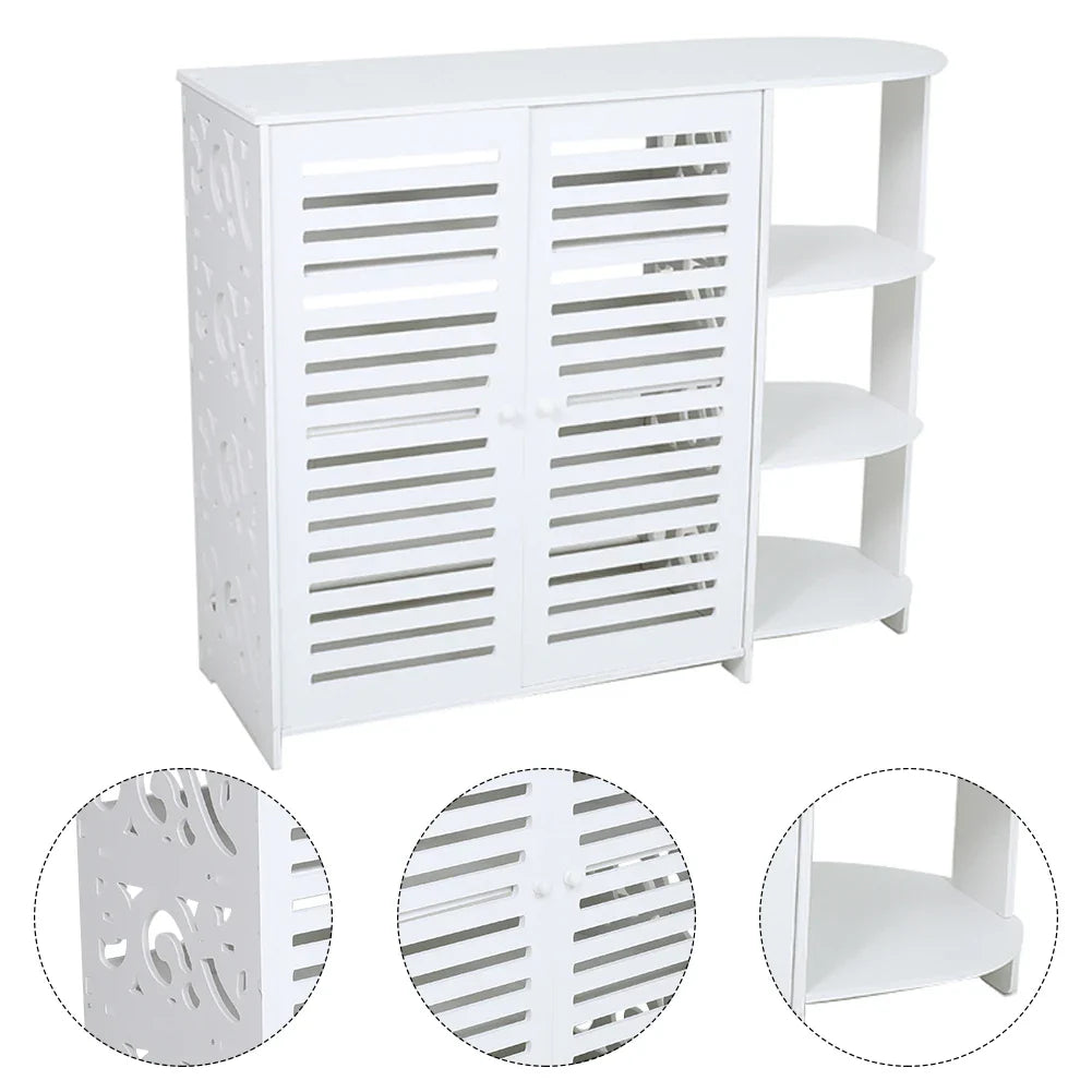Double Door Shoe Cabinet 4-Layer