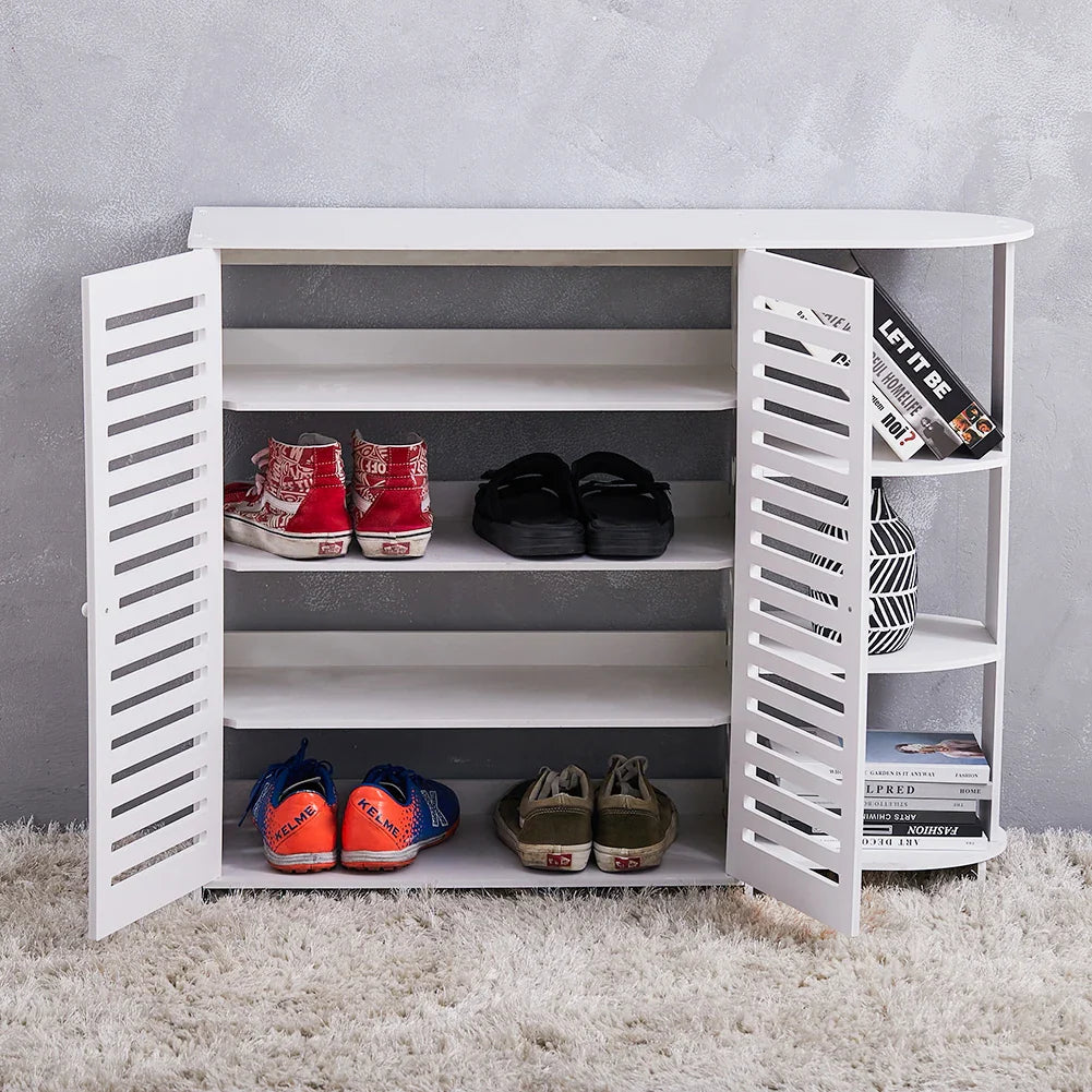 Double Door Shoe Cabinet 4-Layer