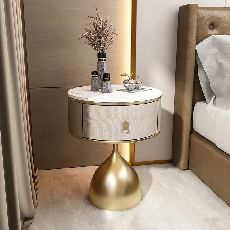 Luxury Unique Gold Nightstand