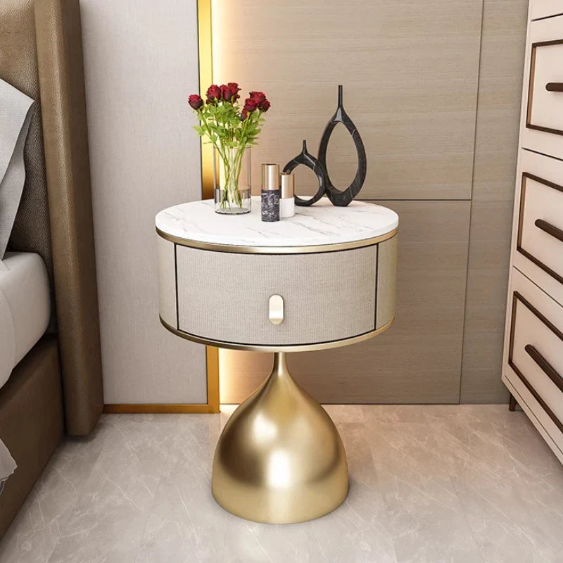 Luxury Unique Gold Nightstand